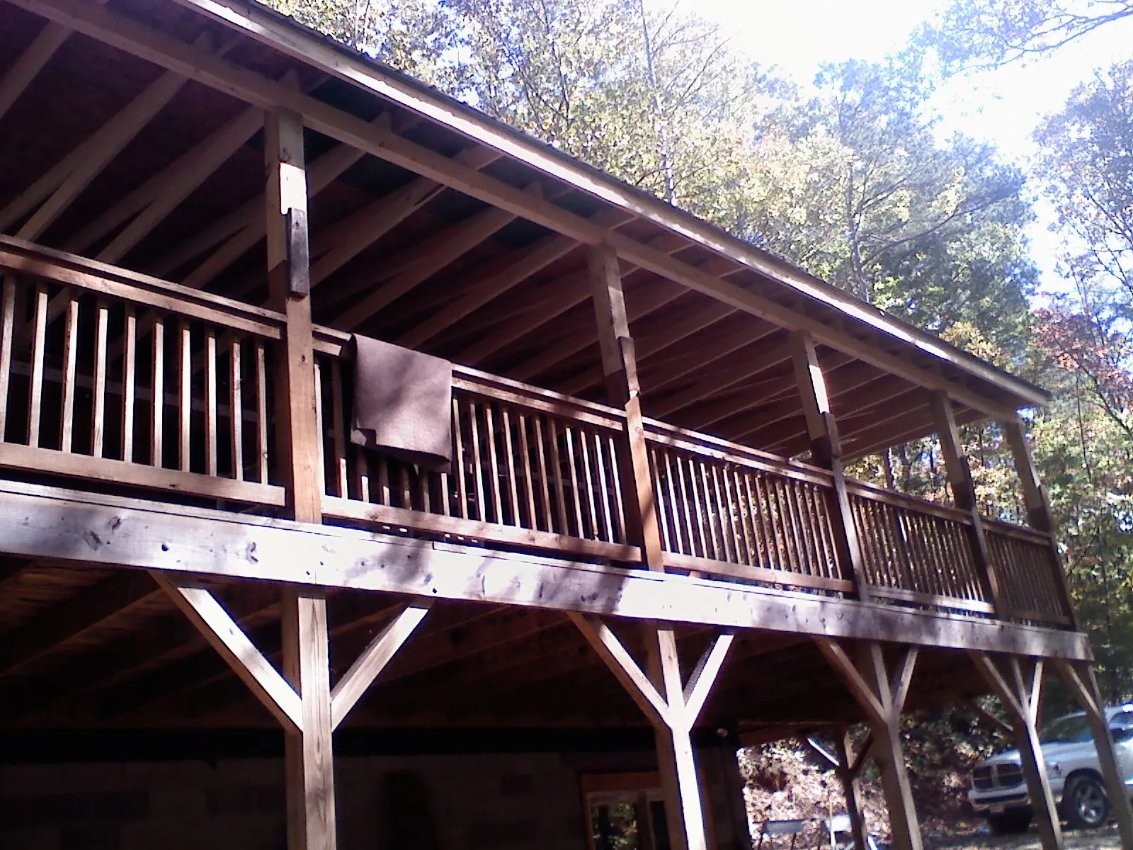Timber framing under a new elevated porch and deck — Roof Leak Repair in Howey In The Hills by Roofing Brothers